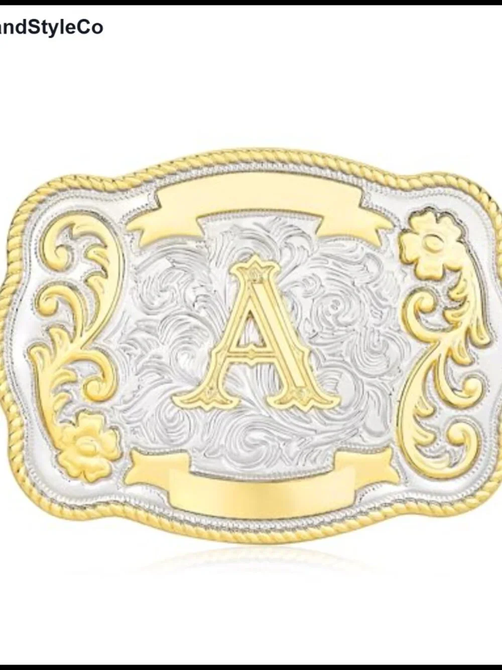 Western Cowboy Initial Belt Buckle Alloy Metal Rodeo for Men Women Gift